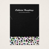 パステルレオパードプリントジュエリーネックレスディスプレイ (正面)