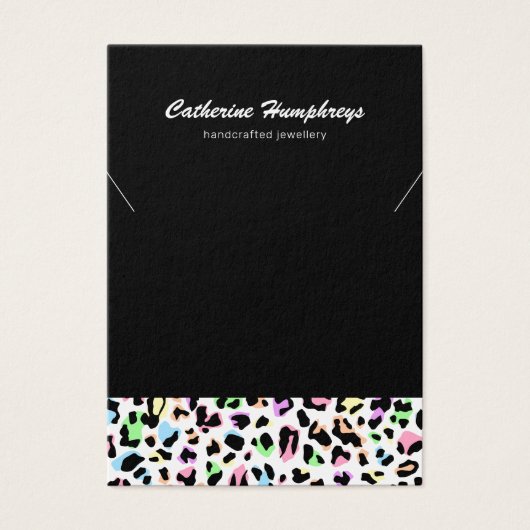 パステルレオパードプリントジュエリーネックレスディスプレイ (正面)