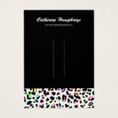 パステルレオパードプリントボウヘアクリップディスプレイ (正面)