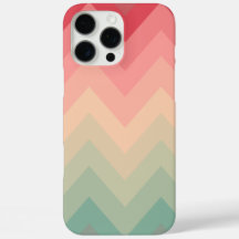 パステルレッドピンクターコイズグラデーションシェブロンパターン