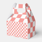 パステルレッドホワイトチェッ市松模様にカーボードヴィンテージ フェイバーボックス (裏面サイド)