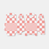 パステルレッドホワイトチェッ市松模様にカーボードヴィンテージ フェイバーボックス (折り畳みなし)