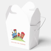 パステルレッド&ブルートレインバースデーパーティー フェイバーボックス (オープン)