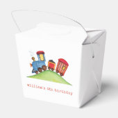 パステルレッド&ブルートレインバースデーパーティー フェイバーボックス (裏面サイド)