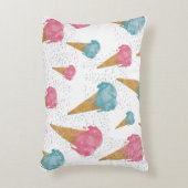 パステルレトロウォーターカラーアイスクリーム&スプリンクル アクセントクッション (正面(垂直))