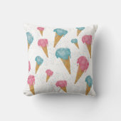 パステルレトロウォーターカラーアイスクリーム&スプリンクル クッション (正面)