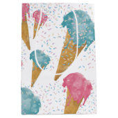 パステルレトロウォーターカラーアイスクリーム&スプリンクル ミディアムペーパーバッグ (正面)