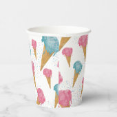 パステルレトロウォーターカラーアイスクリーム&スプリンクル 紙コップ (右)