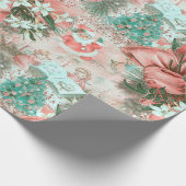 パステルレトロクリスマスビネット ラッピングペーパー (角)