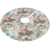 パステルレトロクリスマスヴィネット ブラッシュドポリエステルツリースカート (アングル)