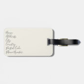 パステルレトロスタイルストライプデザイン ラゲッジタグ (裏面横)