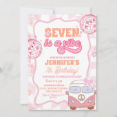 パステルレトロセブンはビバ・グルービーバースデー 招待状 (正面)