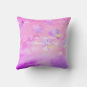 パステルレトロピンクブルーパープルエステティックラブハート クッション (裏面)