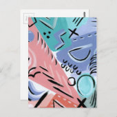 パステルレトロプリント ポストカード (正面/裏面)