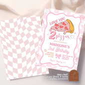 パステルレトロラブユーツーピザパーティー 招待状