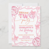 パステルレトロレディ2パーティー2nd誕生日 招待状 (正面)
