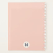 パステルレトロ抽象芸術ジオメトリックラインアーチ プランナー手帳 (裏面)