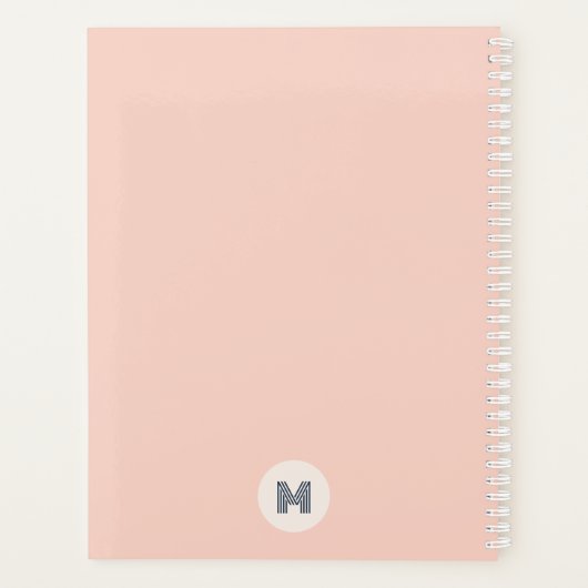 パステルレトロ抽象芸術ジオメトリックラインアーチ プランナー手帳 (裏面)