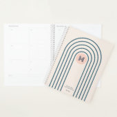 パステルレトロ抽象芸術ジオメトリックラインアーチ プランナー手帳 (ディスプレー)