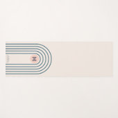 パステルレトロ抽象芸術ジオメトリックラインアーチ ヨガマット (正面(横))