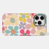 パステルレトロ波状花 iPhoneケース (裏面横)