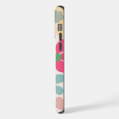パステルレトロ波状花 iPhoneケース (左側面)