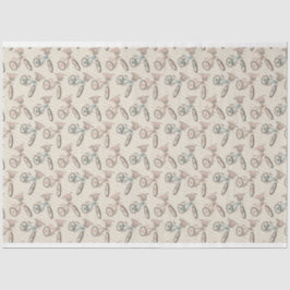 パステルレトロ自転車花付き 薄葉紙