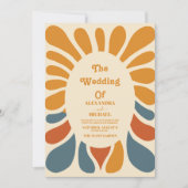 パステルレトロ1970結婚年代 招待状 (正面)