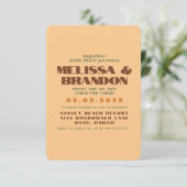 パステルレトロ70年代ウェディング招待状 招待状 (スタンド正面)