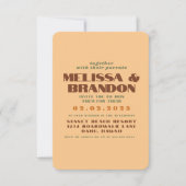 パステルレトロ70年代ウェディング招待状 招待状 (正面)