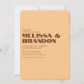 パステルレトロ70sグルーヴィ結婚式招待状 招待状 (正面)