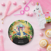 パステルレプタイズスネーク誕生日 ペーパープレート (パーティー)