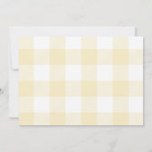 パステルレモンイエローアンドホワイトギンガムチェック ノートカード (裏面)