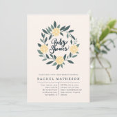 パステルレモンリースベビーシャワー 招待状 (スタンド正面)