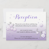 パステルロベバ結婚バードのカスタム披露宴カード 招待状 (正面)