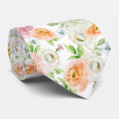 パステルロマンチックバラパターン ネクタイ (ロール)