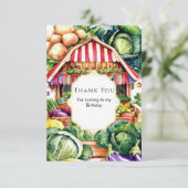 パステルローカル成長農家市場誕生日 サンキューカード (スタンド正面)