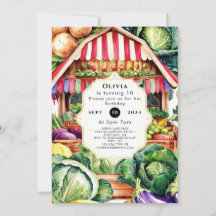 パステルローカル成長農家市場誕生日