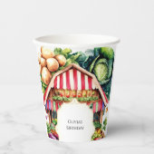 パステルローカル成長農家市場誕生日 紙コップ (正面)