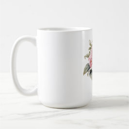 パステルローズと芍薬の水彩フラワー コーヒーマグカップ