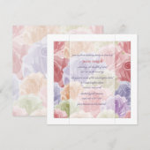 パステルローズの招待状 招待状 (正面/裏面)