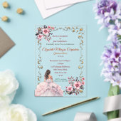 パステルローズウォーター赤面ピンクキンセアニラ アクリル招待状 (インサイチュ (ウェディング))