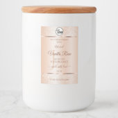 パステルローズコーラル製品ラベルイニシャルロゴを追加 フードラベル (正面)