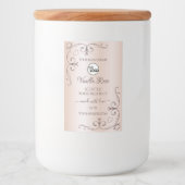 パステルローズピンク製品ラベル オルネートコーナーロゴ フードラベル (正面)