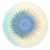 パステルロータスフラワーメディテーションマンダラ セラミックノブ (正面)