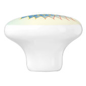 パステルロータスフラワーメディテーションマンダラ セラミックノブ (側面)