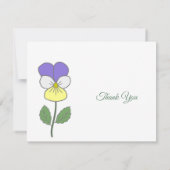 パステルワイルドパンジー葬儀サンキューノートカード サンキューカード (裏面)