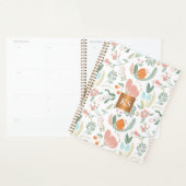 パステルワイルドフラワーと金属の銅モノグラム プランナー手帳 (ディスプレー)