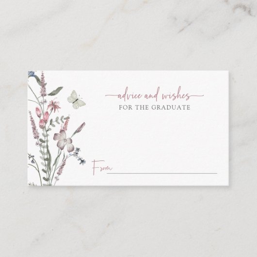 パステルワイルドフラワーアドバイス エンクロージャーカード (正面)