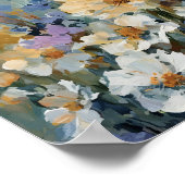 パステルワイルドフラワーオイルペインティング ポスター (角)